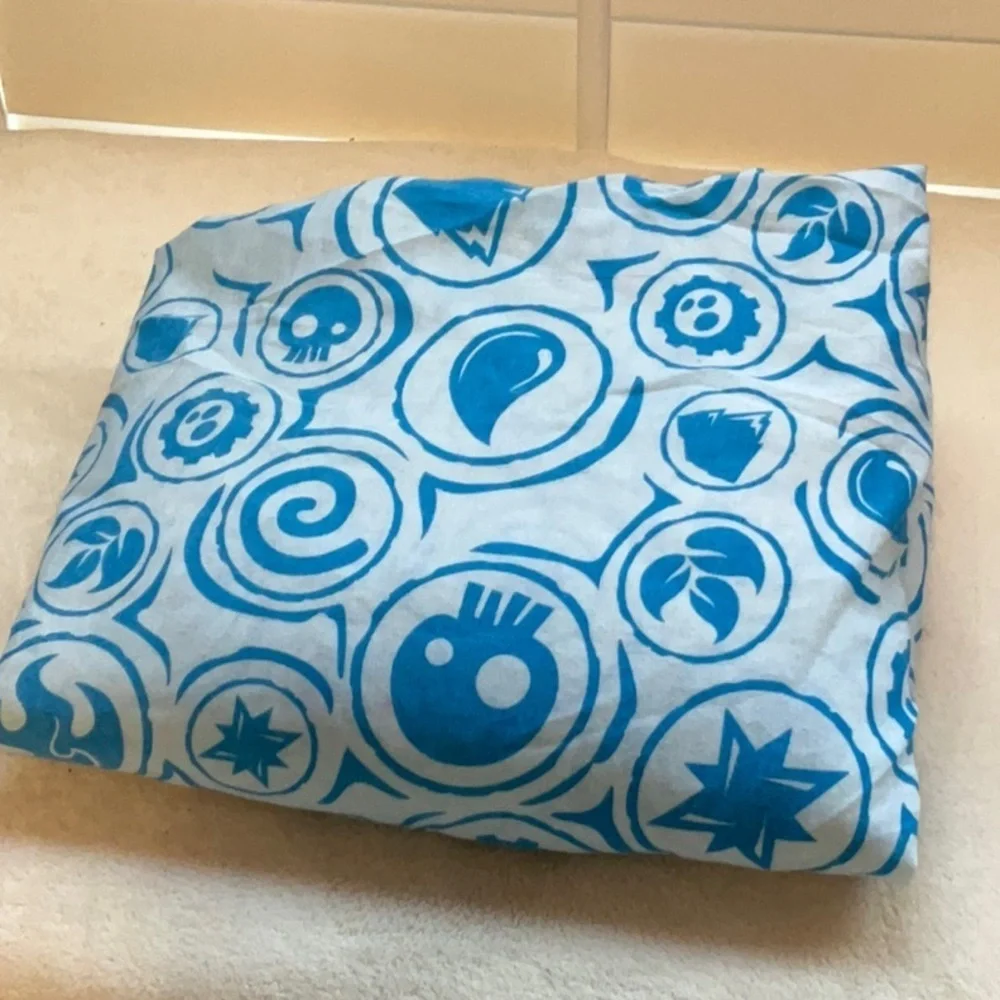 Blue Patterned Bedding Sheet